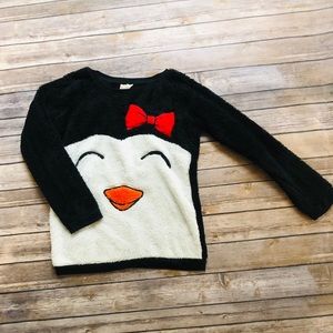 Girl cute fluffy snowman sweater! Size 10/12